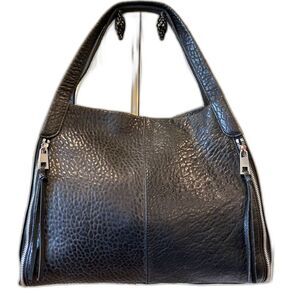 Vince Camuto Large Zani Leather Tote In Black Onyx